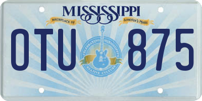 MS license plate OTU875