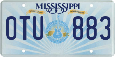 MS license plate OTU883