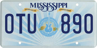 MS license plate OTU890
