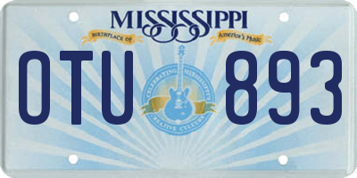 MS license plate OTU893