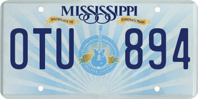 MS license plate OTU894