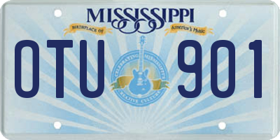 MS license plate OTU901