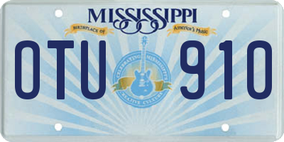 MS license plate OTU910