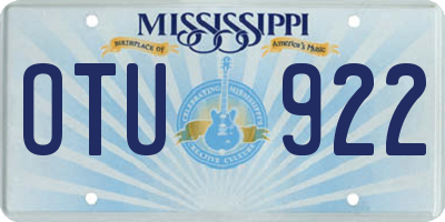 MS license plate OTU922
