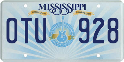 MS license plate OTU928