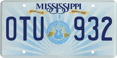 MS license plate OTU932