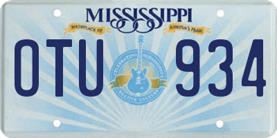 MS license plate OTU934