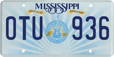 MS license plate OTU936
