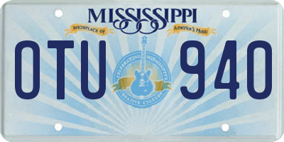 MS license plate OTU940