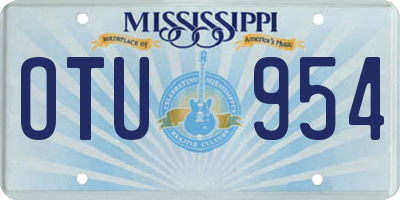 MS license plate OTU954