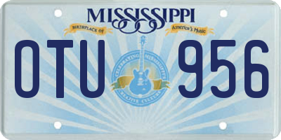 MS license plate OTU956