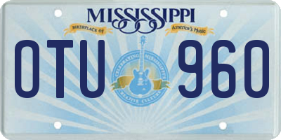 MS license plate OTU960