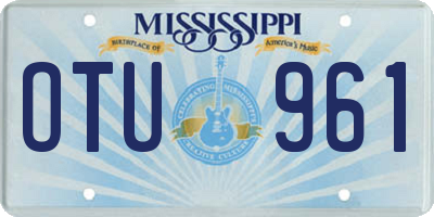 MS license plate OTU961