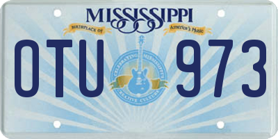 MS license plate OTU973