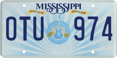 MS license plate OTU974