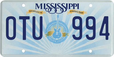 MS license plate OTU994