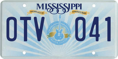 MS license plate OTV041