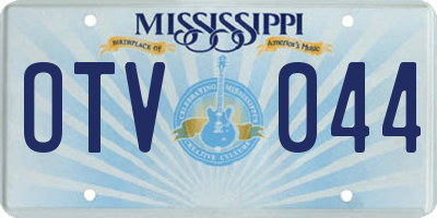 MS license plate OTV044