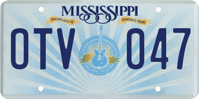 MS license plate OTV047