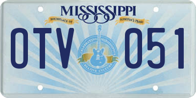 MS license plate OTV051