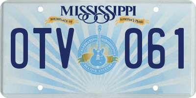 MS license plate OTV061