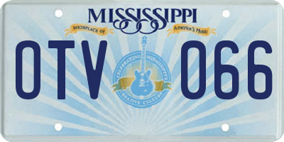 MS license plate OTV066