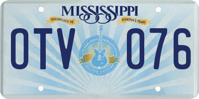 MS license plate OTV076