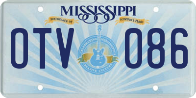 MS license plate OTV086