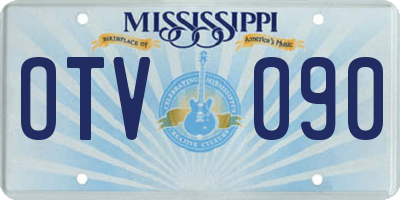 MS license plate OTV090
