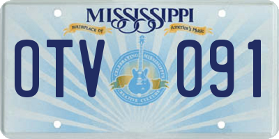 MS license plate OTV091