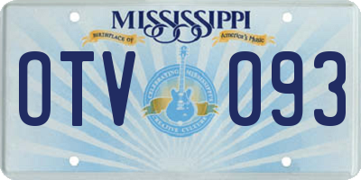 MS license plate OTV093