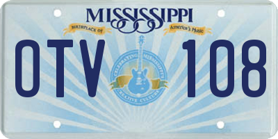 MS license plate OTV108