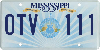 MS license plate OTV111