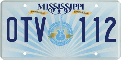 MS license plate OTV112