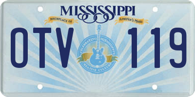 MS license plate OTV119