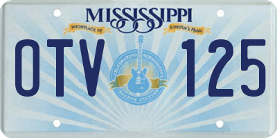MS license plate OTV125