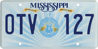 MS license plate OTV127