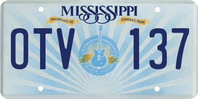 MS license plate OTV137