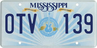 MS license plate OTV139