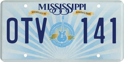 MS license plate OTV141