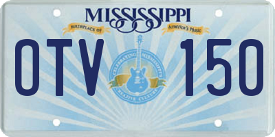 MS license plate OTV150