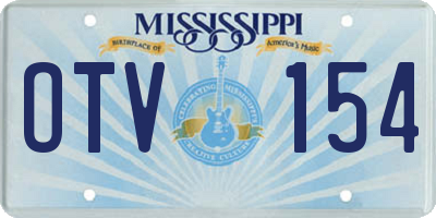 MS license plate OTV154