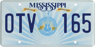 MS license plate OTV165