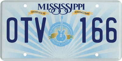 MS license plate OTV166