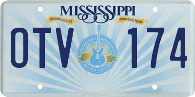 MS license plate OTV174