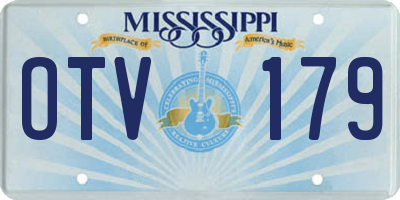 MS license plate OTV179