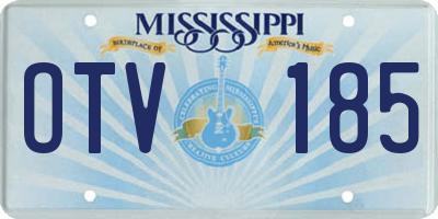 MS license plate OTV185