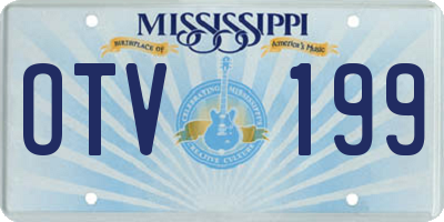 MS license plate OTV199