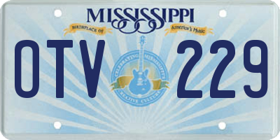 MS license plate OTV229