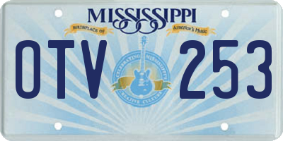 MS license plate OTV253